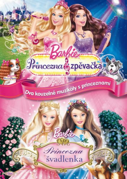DVD Film - 2 DVD Barbie Princezna & zpěvačka, Princezna a švadlenka