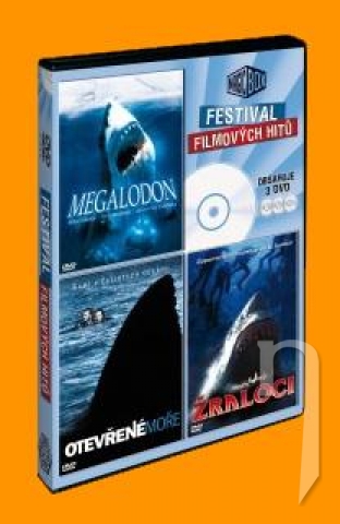 DVD Film - Megalodon + Otvorené more + Žraloci