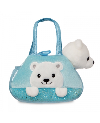 Hračka - Plyšová kabelka modrá s ledním medvědem - Fancy Pals (20,5 cm)