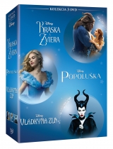 DVD Film - Kráska a zvíře + Popelka + Zloba - Královna černé magie kolekce 3DVD