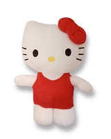 Hračka - Plyšová kočička - červená - Hello Kitty - 24 cm