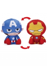 Hračka - Plyšová oboustranná postavička - Kapitán Amerika a Iron Man - Marvel - 28 cm