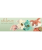 Plyšové jehňátko Laurin s dečkou - Ebba Eco Collection - 30 cm
