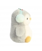 Plyšový tučňák - šedobílý vánoční - Pom Pom - 18 cm