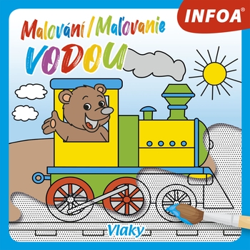 Kniha - Malování / Maľovanie vodou - Vlaky