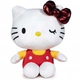 Hračka - Plyšová kočička červená - Hello Kitty - 22 cm